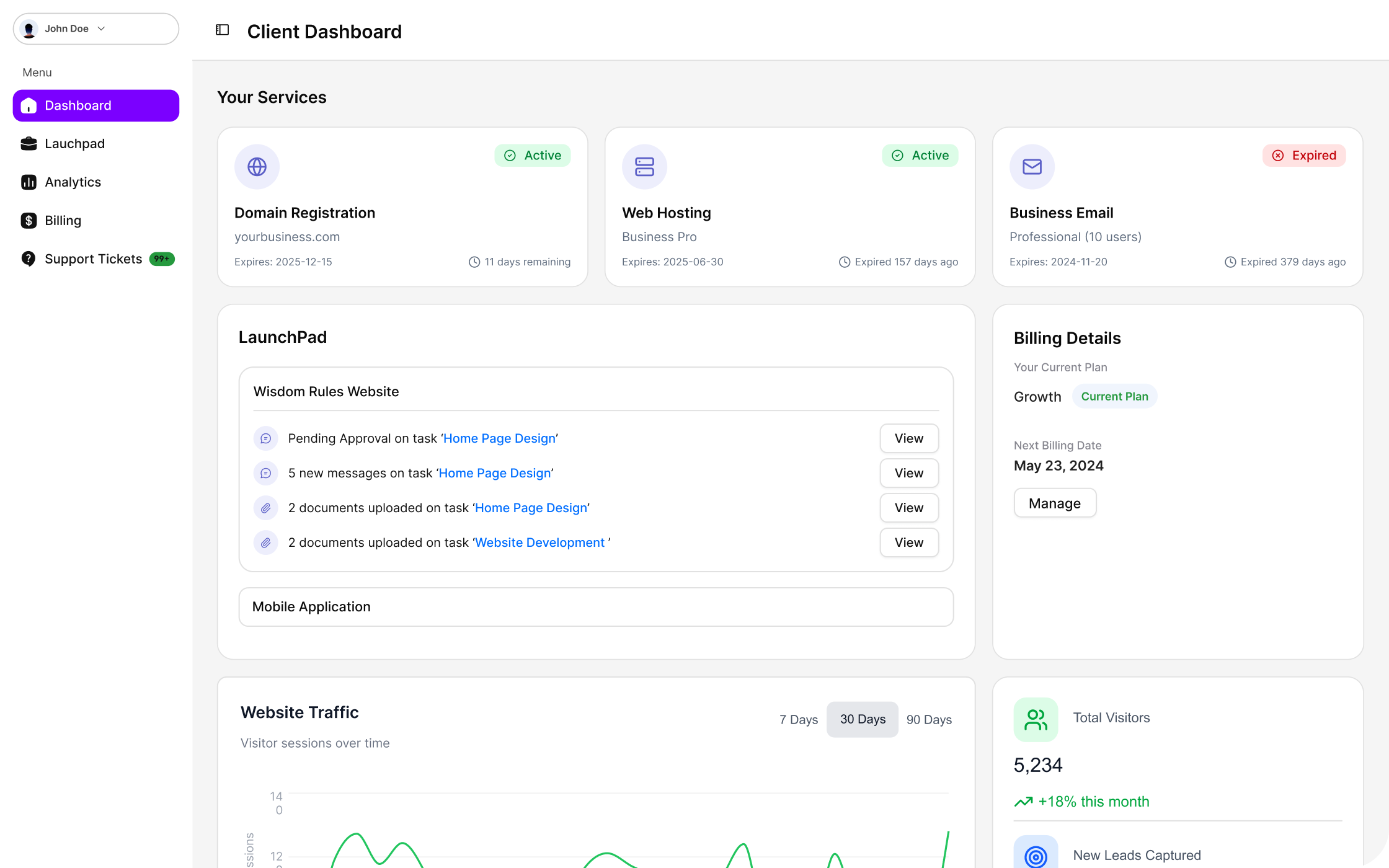 Client Portal Dashboard